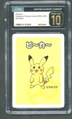 2019 Pokemon Playing Cards Japanese Pikachu Old Maid CGC 10 Pristine - Image 1