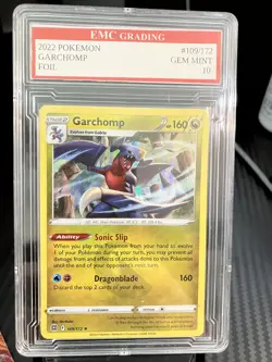 GARCHOMP 109/172 RARE FOIL Pokemon 2022 Card GRADED 10 MINT TCG CCG - Image 1