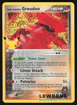 Team Magma’s Groudon - 9/95 - Holo Rare - Celebrations Classic - Pokemon Card LP - Image 1