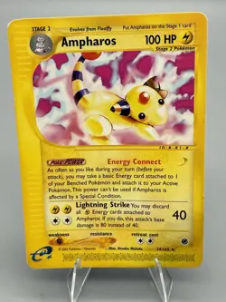 Ampharos - 34/165 - Pokemon Expedition Non-Holo Rare Card MP - Image 1