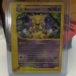 2002 Pokemon TCG Expedition Base Set Alakazam Non-Holo Rare Card 33/165 - Image 1