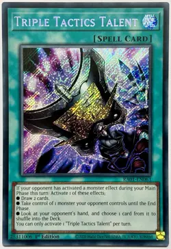 RA01-EN063 Triple Tactics Talent - Secret Rare 1st Edition Near Mint YuGiOh Card - Image 1