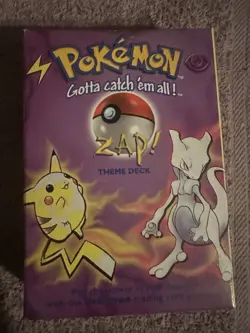 Vintage 1999 Pokemon Blackout & Base Theme Deck Box, Manual & Extras , No Cards - Image 1