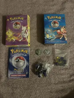 Vintage 1999 Pokemon Blackout & Base Theme Deck Box, Manual & Extras , No Cards - Image 4