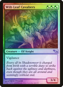 Wilt-Leaf Cavaliers FOIL Shadowmoor NM White Green Uncommon MTG CARD ABUGames - Image 1