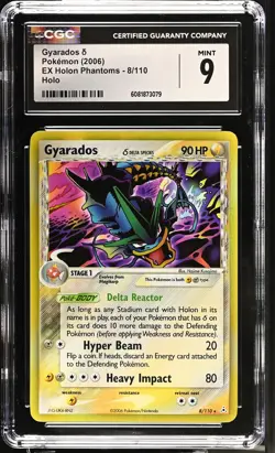 CGC 9 MINT Gyarados 2006 EX Holon Phantoms 8/110 Holo Pokemon Card - Image 1