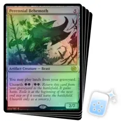 FOIL PERENNIAL BEHEMOTH X4 The Brothers' War BRO Magic MTG MINT CARD - Image 1