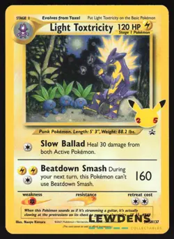 Light Toxtricity - SWSH137 - Cosmos Holo SWSH Black Star Promo Pokemon Card LP8 - Image 1