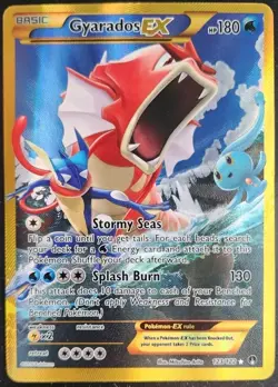 Pokemon TCG Gyarados EX 123/122 XY Breakpoint 2016 Full Art Holo Card - Image 1