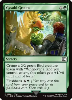 x4 NM (Playset) Gysahl Greens, MTG, Final Fantasy, Magic the Gathering, 190 - Image 1