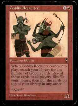 Goblin Recruiter LP Light Play Visions MTG [6448] - Image 1