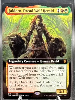 Faldorn, Dread Wolf Herald (Extended Art) Commander Legends: Battle for Baldur's - Image 1