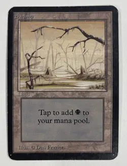Swamp (B) Alpha MP Moderate Play MTG Magic The Gathering 1.3 - Image 1
