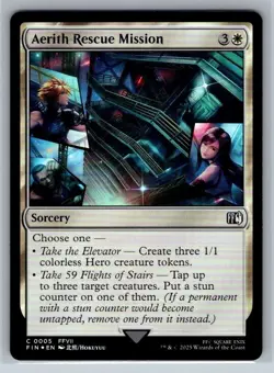 Aerith Rescue Mission Foil Final Fantasy Magic the Gathering MTG - Image 1