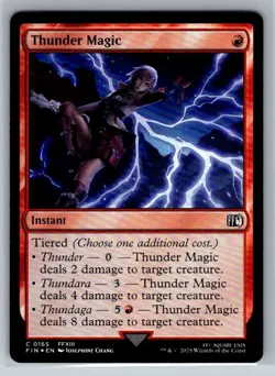 Thunder Magic Foil Final Fantasy Magic the Gathering MTG - Image 1