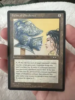 MTG Magic The Gathering Card Helm of Obedience Alliances Regular - Image 2