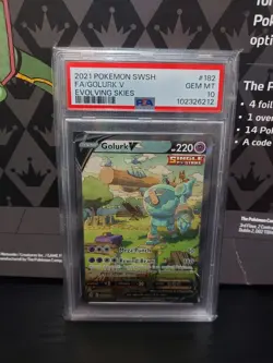 Pokemon Golurk V Alt. Art Evolving Skies PSA 10 - Image 1