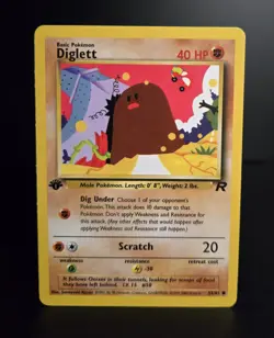 Pokemon TCG - DIGLETT - 1ST EDITION - 52/82 - TEAM ROCKET (2000) - WOTC - LP/NM - Image 1