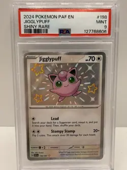 2024 Pokemon Paldean Fates Jigglypuff Shiny Rare PSA 9 - Image 1