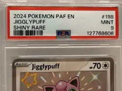 2024 Pokemon Paldean Fates Jigglypuff Shiny Rare PSA 9 - Image 4