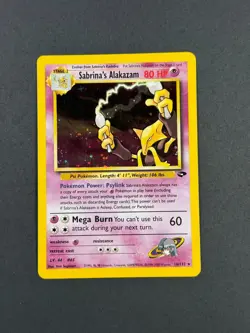 Sabrina's Alakazam 16/132 Gym Challenge Holo Pokemon - Image 1
