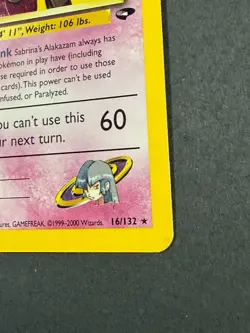 Sabrina's Alakazam 16/132 Gym Challenge Holo Pokemon - Image 5