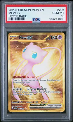 2023 POKEMON MEW EN-151 HYPER RARE #205 MEW EX PSA 10 - Image 1