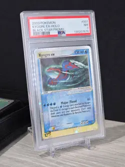 Pokemon Card TCG KYOGRE EX-HOLO #001 Black Star Promo 2003 PSA 7 NM - Image 1