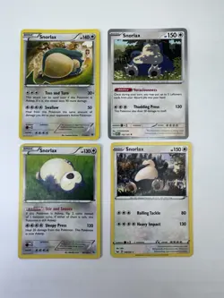 Pokemon Cards Snorlax Lot Of 4 Xy Sword And Shield Scarlet And Violet 151 - Image 1