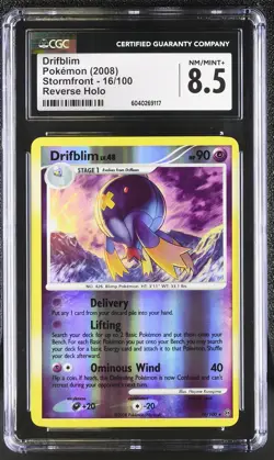 CGC 8.5 Drifblim 2008 Stormfront 16/100 Reverse Holo Pokemon Card - Image 1