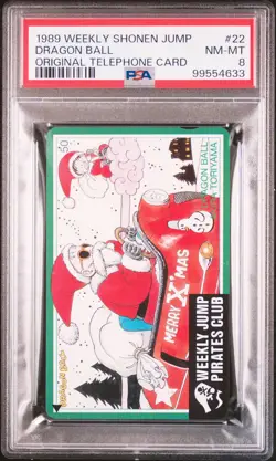 1989 WEEKLY SHONEN JUMP ORIG TELEPHONE CARDS #22 DRAGON BALL PSA 8 - Image 1
