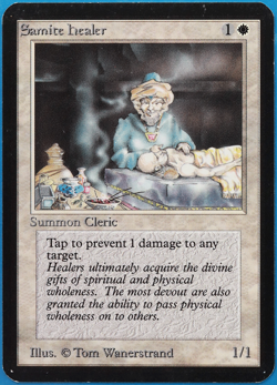Samite Healer Alpha NM White Common MAGIC GATHERING CARD (ID# 506304) ABUGames - Image 1