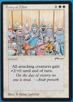 Army of Allah (a Dark) Arabian Nights NM White Common CARD (506392) ABUGames - Image 1