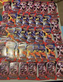 Destined Rivals Pokemon Full Art Booster Sleeve Cards Lot Of 40 Factory Sealed - Image 1