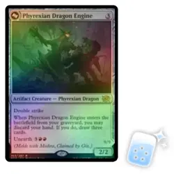 FOIL PHYREXIAN DRAGON ENGINE The Brothers' War BRO Magic MTG MINT CARD - Image 1