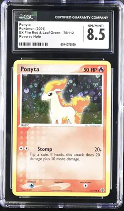 CGC 8.5 Ponyta EX Fire Red & Leaf Green 76/112 Reverse Holo Pokemon Card - Image 1