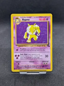 Pokemon Card Hypno 23/62 Fossil Set Non Holo Rare WOTC LP EXCELLENT - Image 1