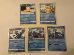 Lot Of 5 Psyduck and Golduck Pokemon Cards - Image 1