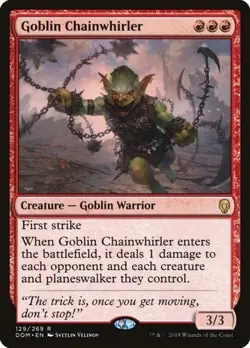MTG ~ Goblin Chainwhirler ~ Dominaria ~ Near Mint - Image 1