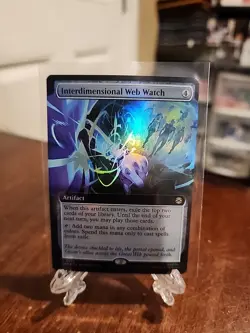 MTG FOIL Interdimensional Web Watch Extended Art - Marvel's Spider-Man #278 - Image 1