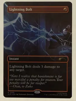 Lightning Bolt - Borderless Rainbow Foil - Secret Lair MTG - Image 1