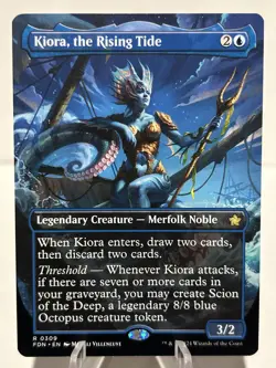 Kiora, the Rising Tide (Borderless) 309 R Foundations NM MTG - Image 1