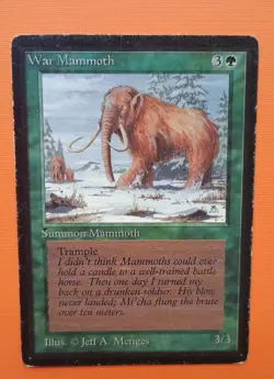 Magic the Gathering MTG BETA WAR MAMMOTH HP C 1993 Old School Vintage!! - Image 1