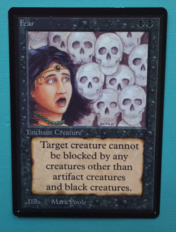 Magic the Gathering MTG BETA FEAR LP/EX C 1993 Old School Vintage!! - Image 1