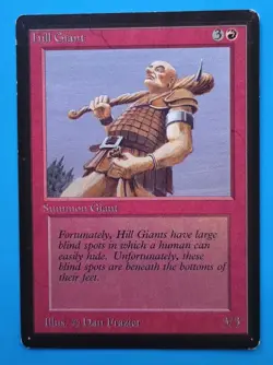 Magic the Gathering MTG BETA HILL GIANT MP C 1993 Old School Vintage NICE!! - Image 1