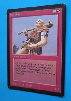 Magic the Gathering MTG BETA HILL GIANT MP C 1993 Old School Vintage NICE!! - Image 2
