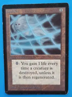 Magic the Gathering MTG BETA SOUL NET MP w large ding U 1993 Old School! - Image 1