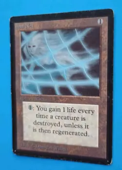 Magic the Gathering MTG BETA SOUL NET MP w large ding U 1993 Old School! - Image 2