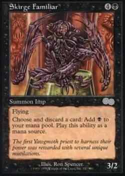 MTG Skirge Familiar, Urza's Saga, Damaged, English - Image 1