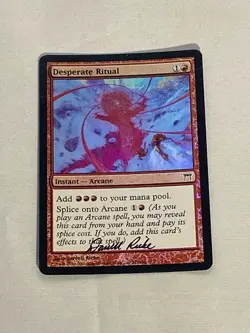 MTG FOIL Signed Desperate Ritual Champions of Kamigawa Magic the Gathering - Image 1